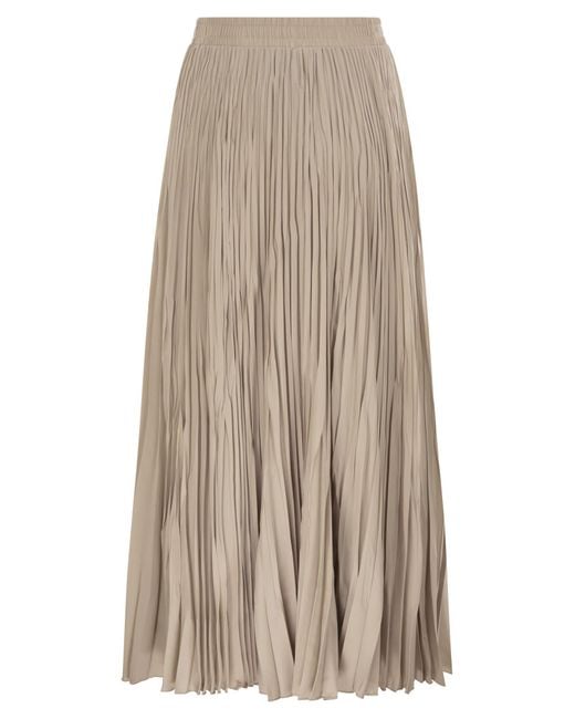 Weekend by Maxmara Natural Wkdfoggia Long Pleated Skirt