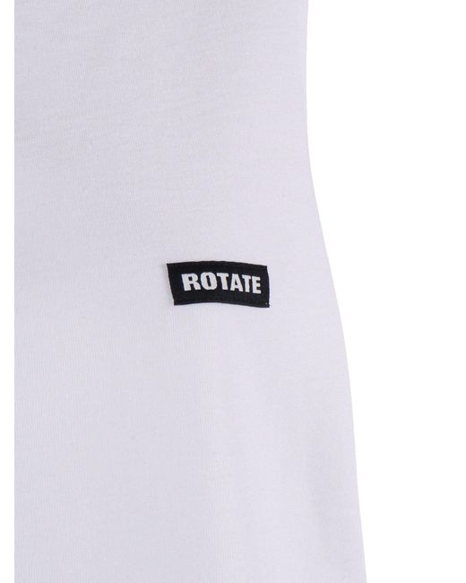 ROTATE BIRGER CHRISTENSEN White Jersey Tank Top Bright (Loose Fit)