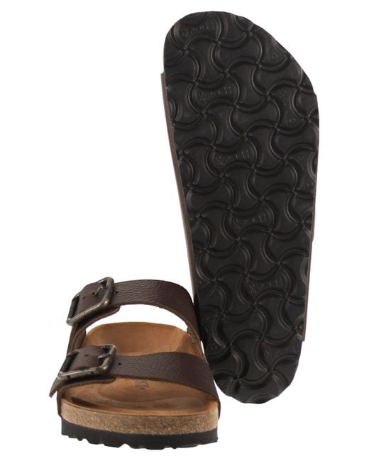 Birkenstock Brown Arizona Wb Vintage – Natural Leather Sandal for men