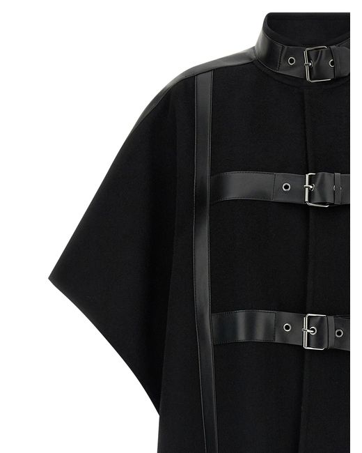 Twinset Black Wool Cape