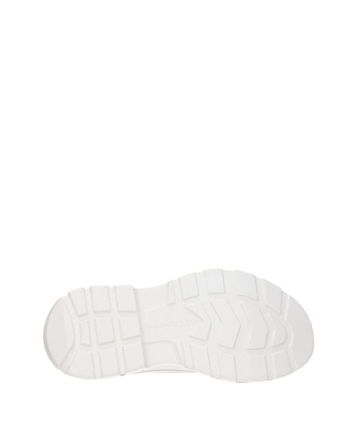 Alexander McQueen White Sneakers Uomo Pelle Verde/Acqua for men