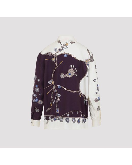 Versace Zijden Overhemd in het Purple