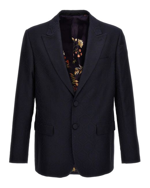 Etro Jacquard Blazer in het Blue voor heren