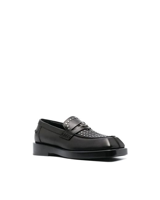 Versace Black Medusa Leather Loafers