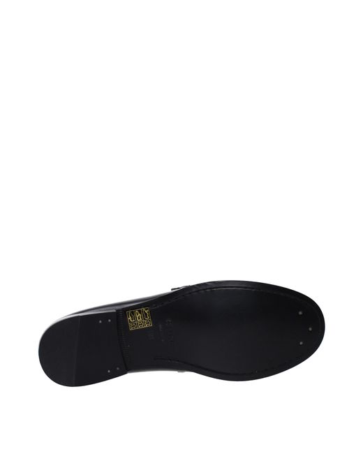 Céline Black Mocassini Triomphe Uomo Pelle Nero/Oro for men