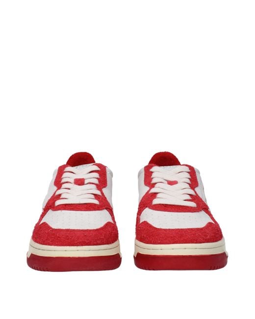 Autry Red Sneakers Uomo Camoscio Rosso/Grigio Chiaro for men
