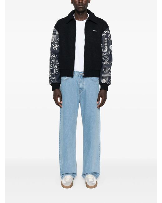 Arte' Black Back Pocket Graphic Pants