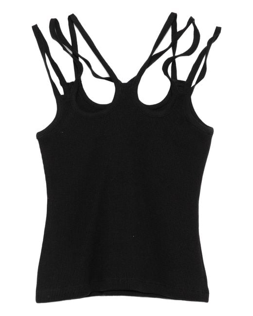 AVAVAV Black Multi Strap Top Honeycomb
