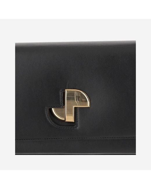 Patou Black Le Classic Lock Leather Bag