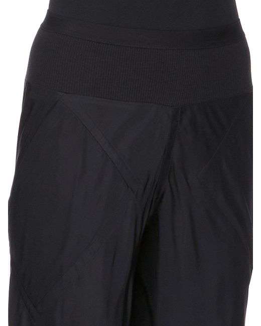 Rick Owens Black Floor-Length Charmeuse Bias Pants