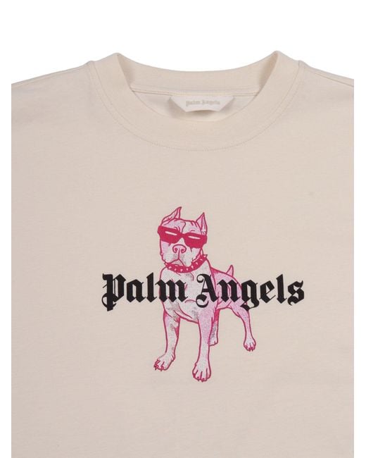 Palm Angels Pink Palm Dog Reg T Shirt S/S Girl for men