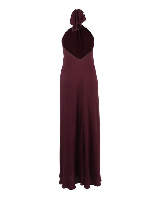 Forte_forte Purple Abito Chic Elemento Scultura Crepe Marocaine