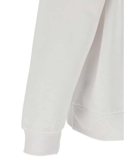 Lacoste Logo Patch Sweatshirt in White für Herren