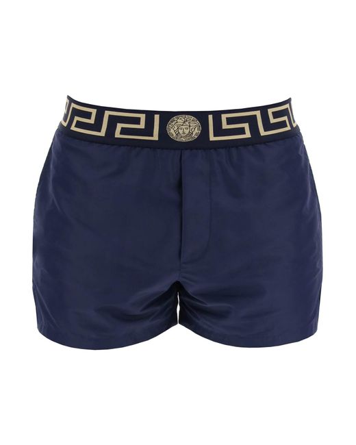 Versace Griekse Zee Bermuda Shorts Voor in het Blue voor heren