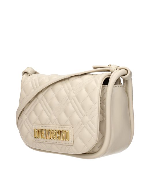 Love Moschino Natural Crossbody Bags Polyurethane/Ivory