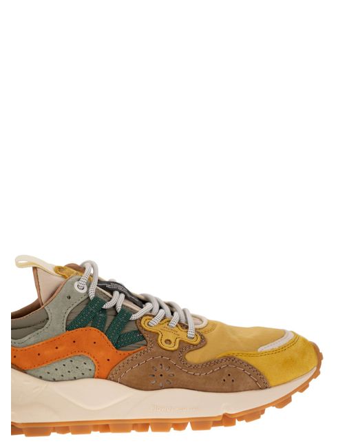 Yamano 3 Sneaker in pelle scamosciata e tessuto tecnico di Flower Mountain in Multicolor da Uomo