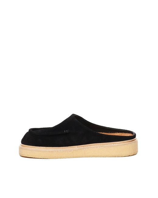 Marni Black Suede Sabot With Para Sole