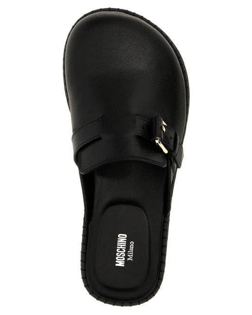 Moschino Black 'Birky' Sabots