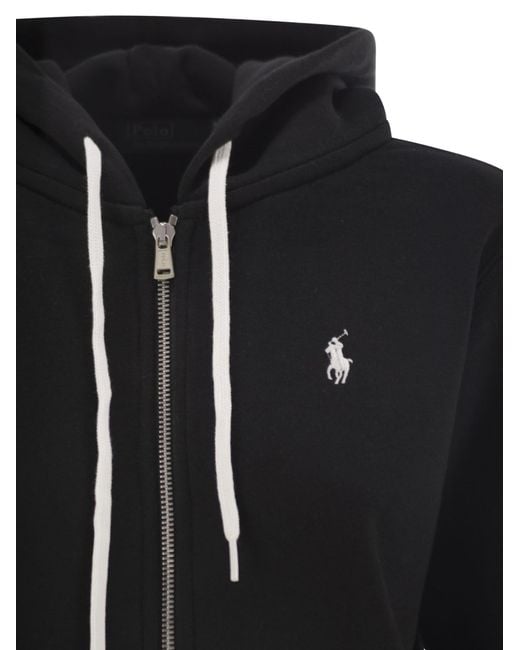 Polo Ralph Lauren Black Hoodie With Zip