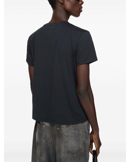 Camiseta con apliques Acne de color Black
