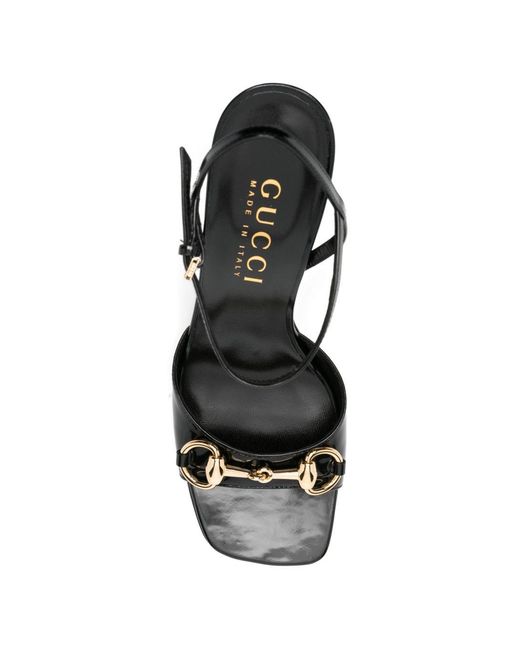 Gucci White Signora Leather Sandals