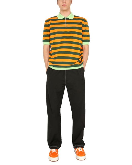 SUNNEI X ELEONORA BONUCCI Yellow Knitted Polo for men