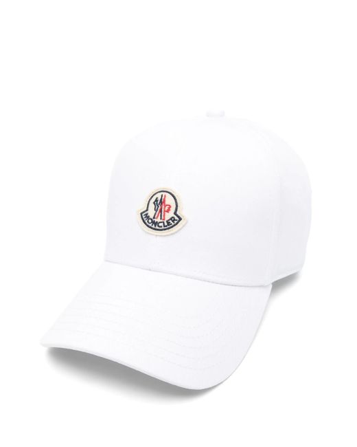 Moncler White Baseball Hat for men