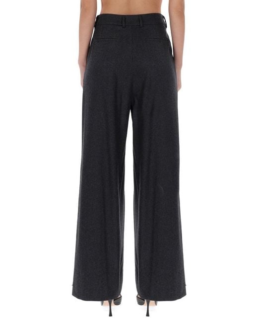 PT Torino Black Wool-Cashmere Trousers
