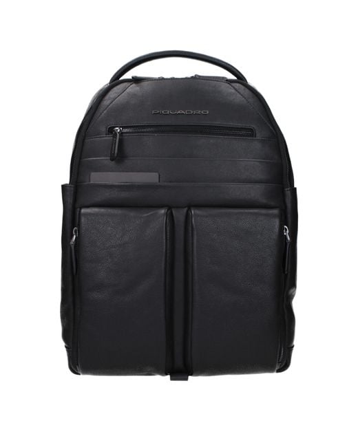 Piquadro Black Zaini E Marsupi Uomo Pelle Nero