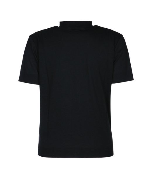 Calvin Klein Black Ss Refined Cotton Mock Nk Tee