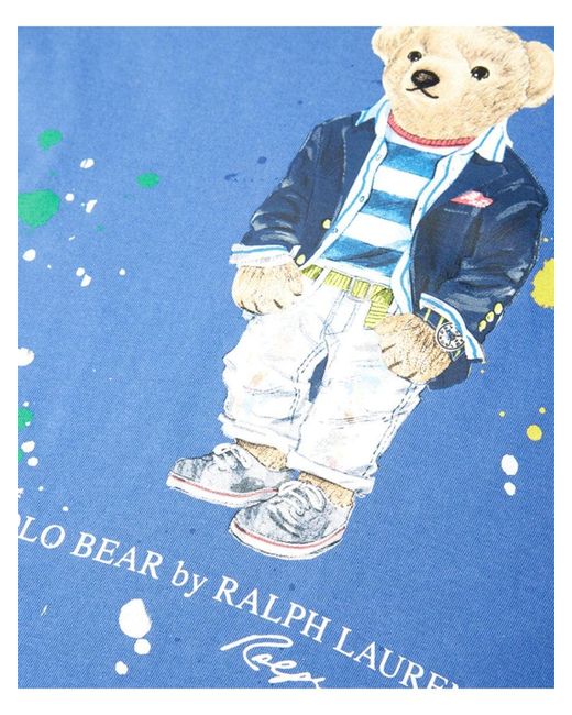 Polo Ralph Lauren Blue "Paint Boy Bear" T-Shirt