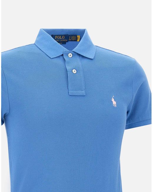 Polo Ralph Lauren Indigoblaues Slim-Fit-Klassiker-Poloshirt in Blue für Herren