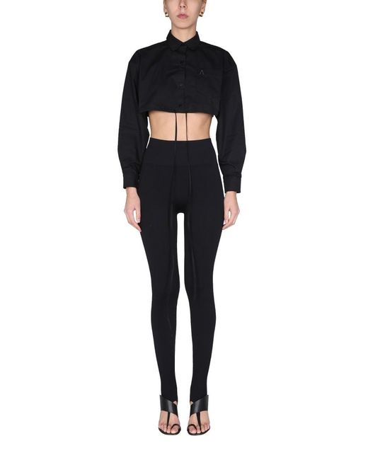 ANDREADAMO Black Andreadamo Cropped Shirt