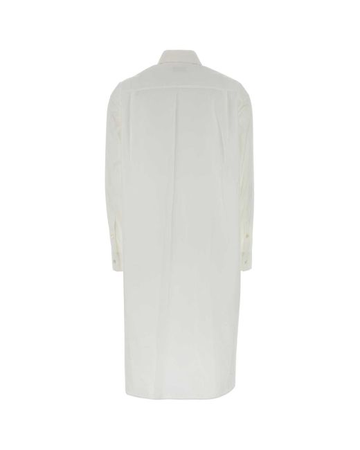Jil Sander White Poplin Shirt Dress