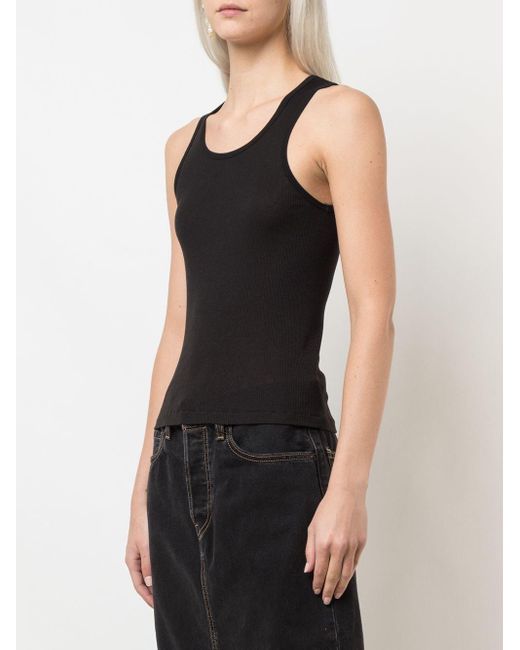 Wardrobe NYC Black Ribbed Tank for men