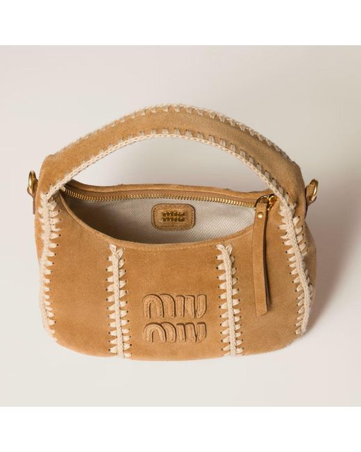 Miu Miu Multicolor Borse Camoscio Crochet