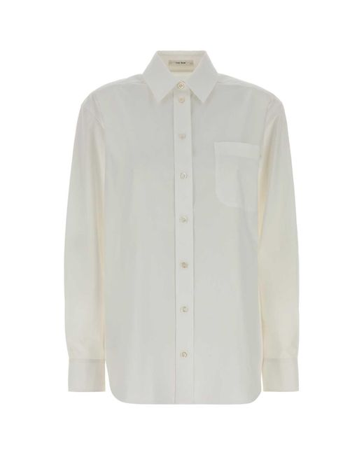 The Row White Regular Solid Shirt