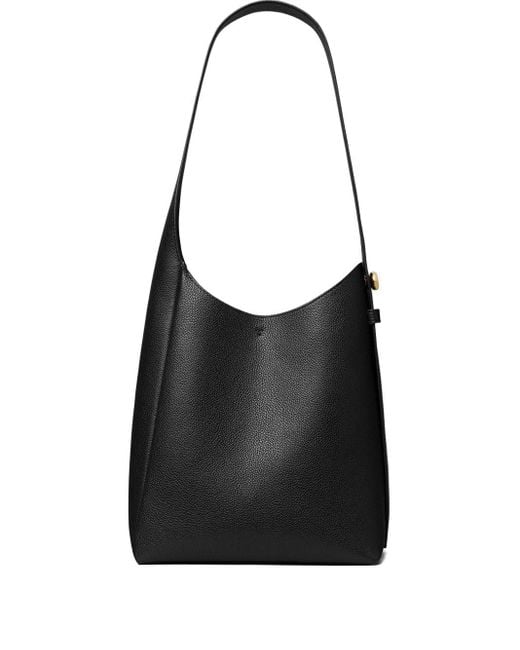 Tory Burch Romy Small Leather Hobo Bag in het Black