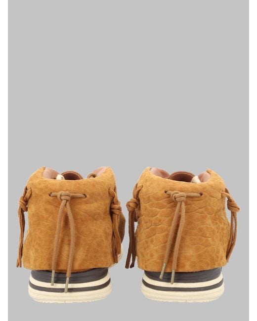 Visvim Natural Tan Lhamo-Folk Lambskin Moccasin Boots for men