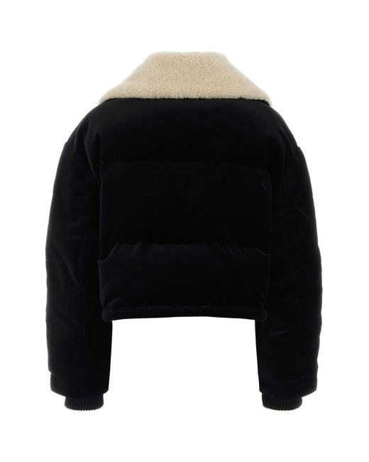 Gucci Black Velvet Padded Jacket