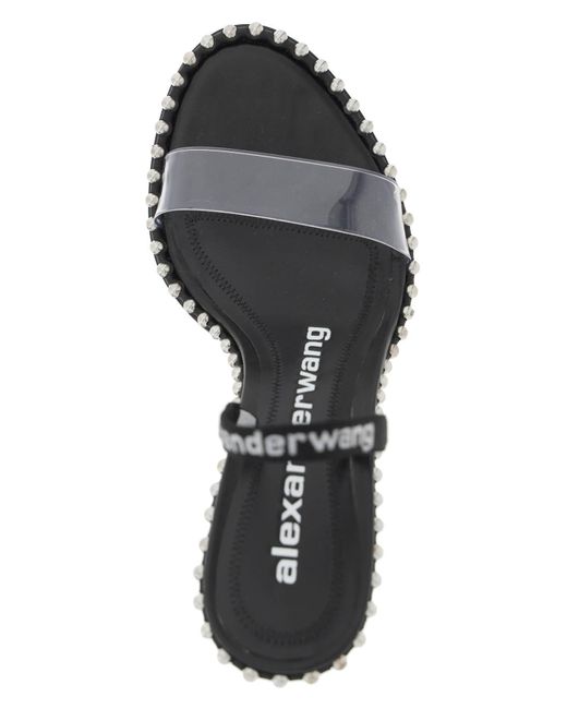 Alexander Wang Black Nova Sandals With Plexi Strap