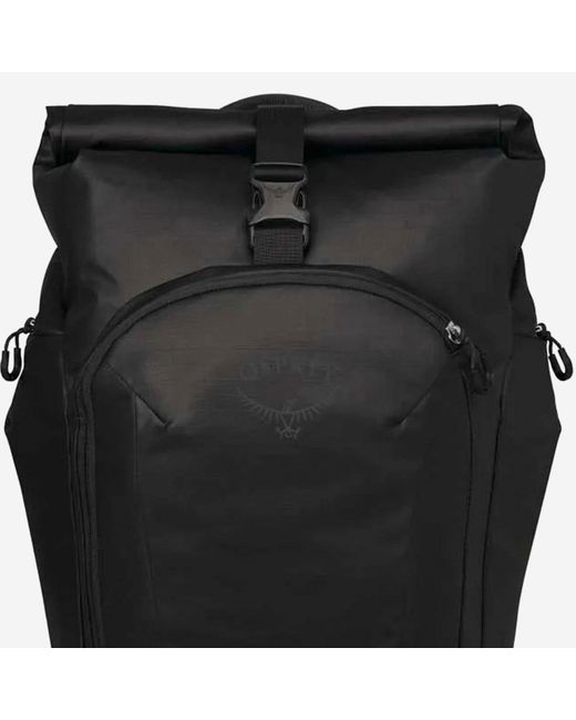 Osprey Black Transporter Roll Top Backpack for men