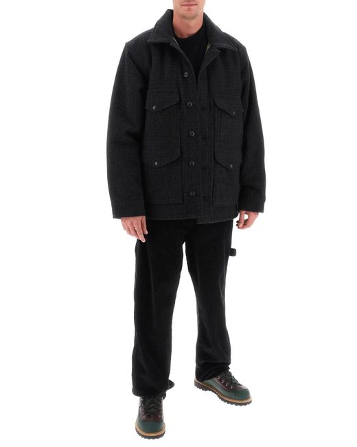 Veste de croisière en laine Mackinaw rembourrée Filson pour homme en coloris Black