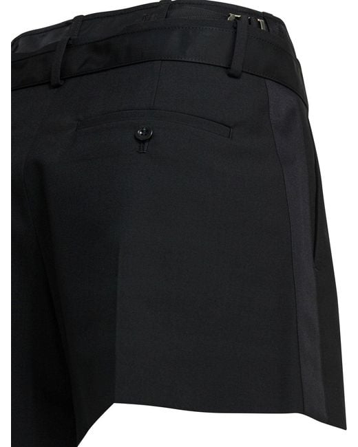 Sacai Black " X Suiting" Formal Shorts