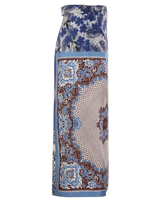 Week-end max mara nuevo jupe sarong en soie imprimée Weekend by Maxmara en coloris Blue