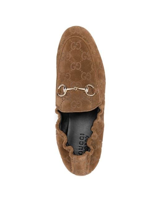 Gucci White Jordaan Leather Loafers