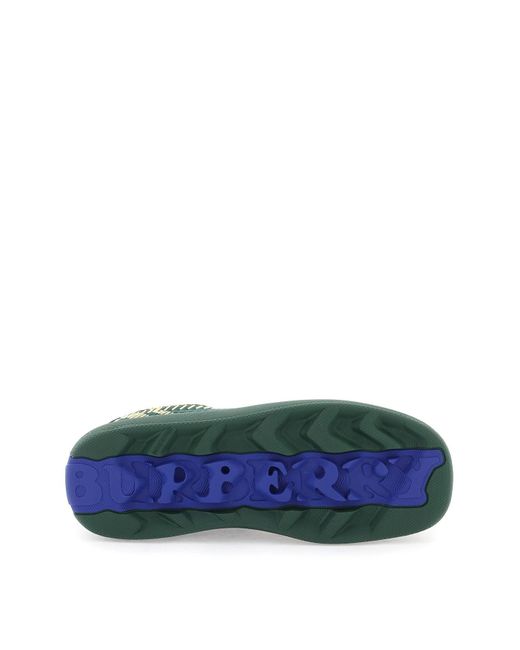 Burberry Sneaker Box Met Cheque -verwerking in het Green voor heren