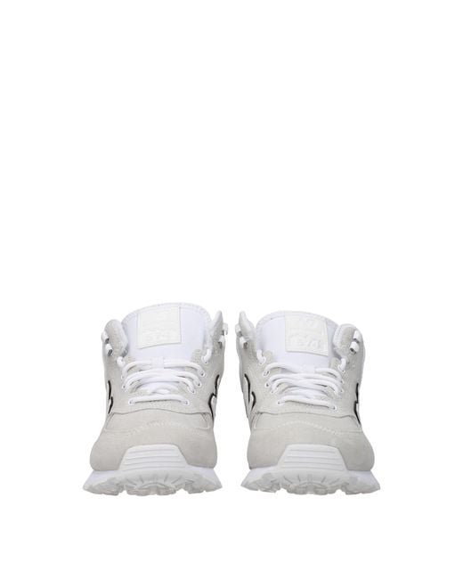 New Balance White Sneakers Comme Des Garcons Uomo Camoscio Grigio/Bianco for men