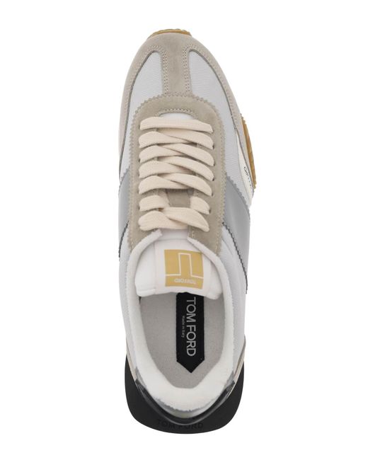 James Sneakers en Lycra y Leather de gamuza Tom Ford de hombre de color White