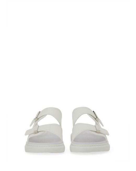 McQueen White Hybrid Slides for men
